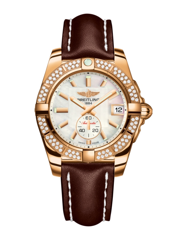 Breitling H3733053.A724.416X : Galactic 36 Automatic Rose Gold / Diamond / Pearl / Calf