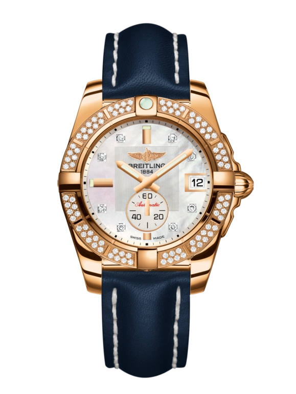 Breitling H3733053.A725.194X : Galactic 36 Automatic Rose Gold / Diamond / Pearl Diamond / Calf