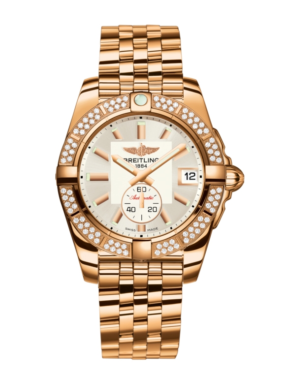 Breitling H3733053.G714.376H : Galactic 36 Automatic Rose Gold / Diamond / Stratus Silver / Bracelet