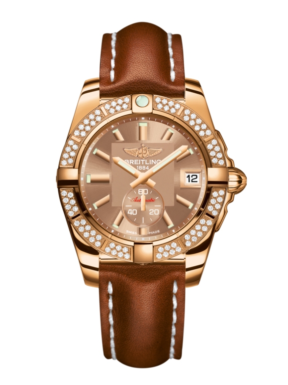 Breitling H3733053.Q584.412X : Galactic 36 Automatic Rose Gold / Diamond / Copperhead Bronze / Calf