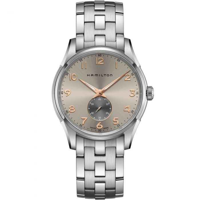 Hamilton H38411180 : Jazzmaster Thinline Small Second Quartz Stainless Steel / Grey / Bracelet