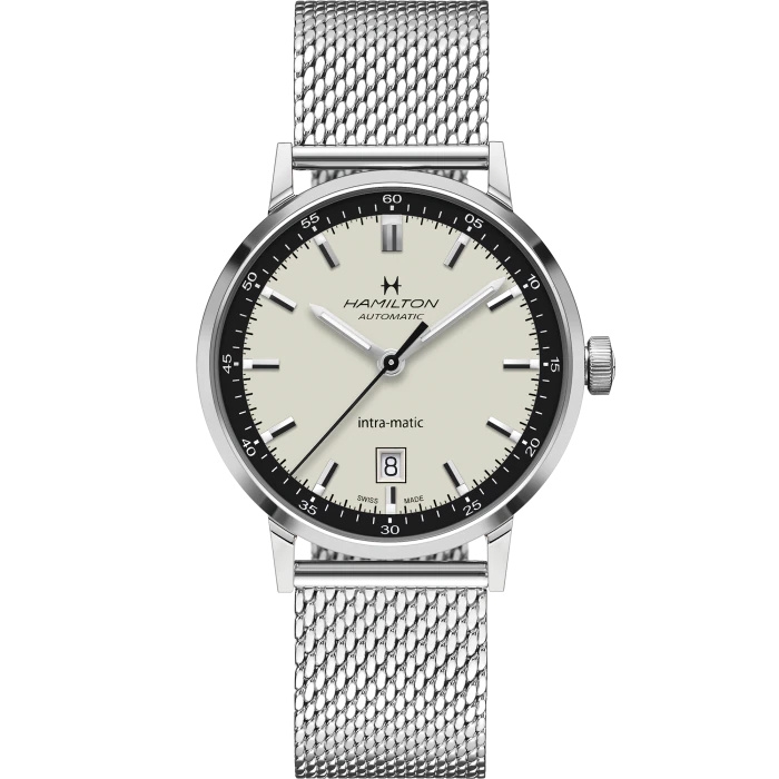 Hamilton H38425120 : Intra-Matic 40 Stainless Steel / Silver / Mesh