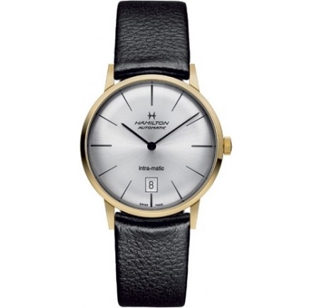 Hamilton H38475751 : Intra-Matic 38 Yellow Gold / Silver