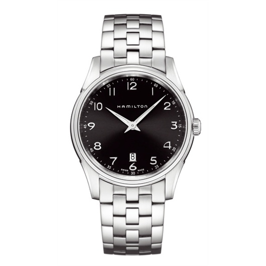 Hamilton H38511133 : Jazzmaster Thinline Quartz 42 Stainless Steel / Black / Bracelet