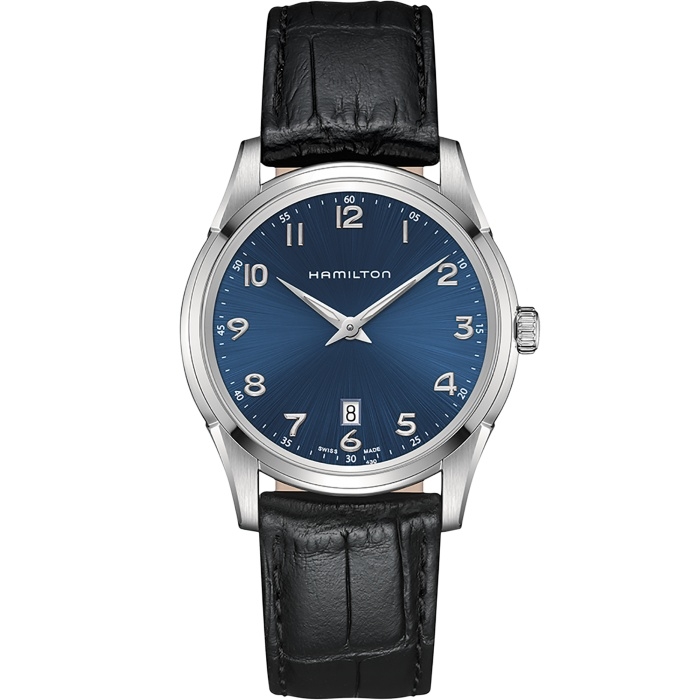 Hamilton H38511743 : Jazzmaster Thinline Quartz 42 Stainless Steel / Blue
