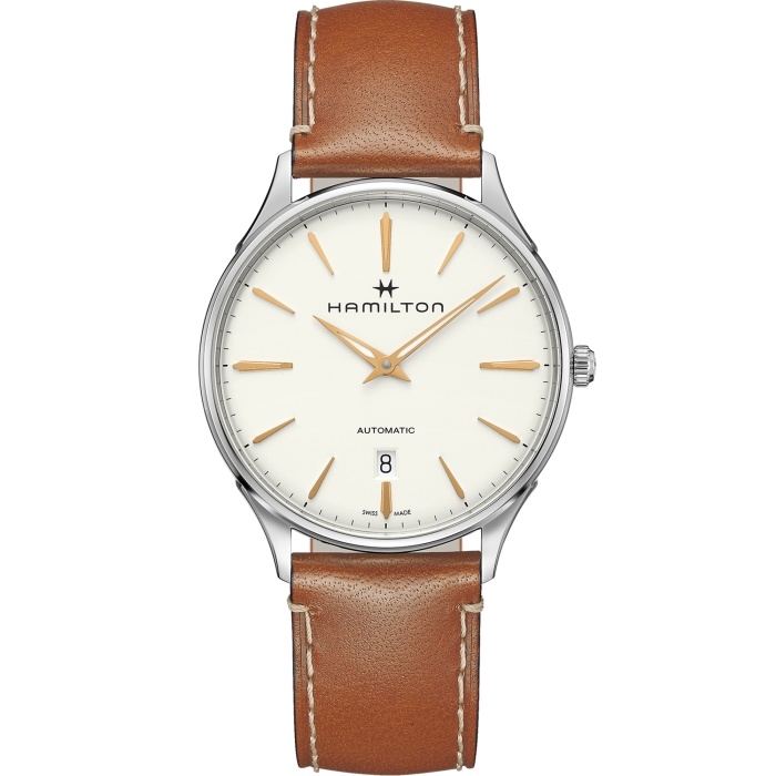 Hamilton H38525512 : Jazzmaster Thinline Auto 40 Stainless Steel / White