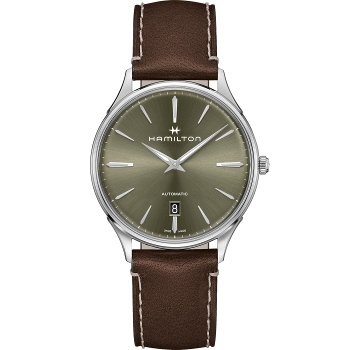 Hamilton H38525561 : Jazzmaster Thinline Auto 40 Stainless Steel / Green