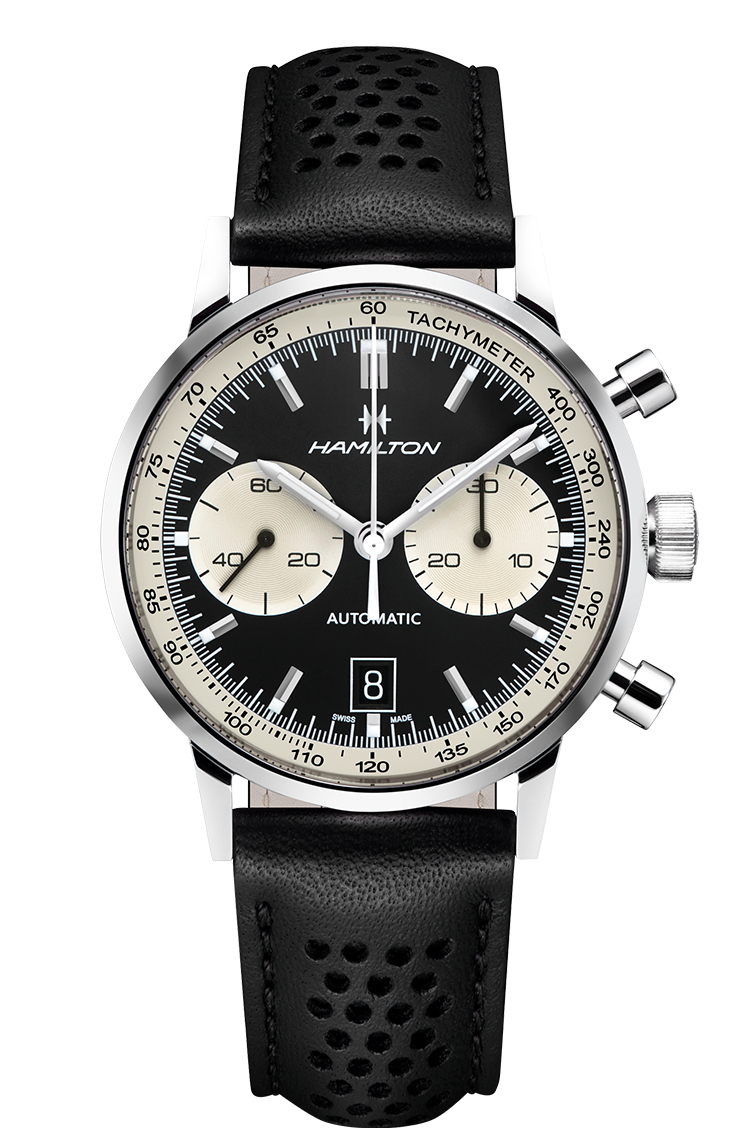 Hamilton H38716731 : Intra-Matic 68 Auto Chrono Stainless Steel / Black / Strap