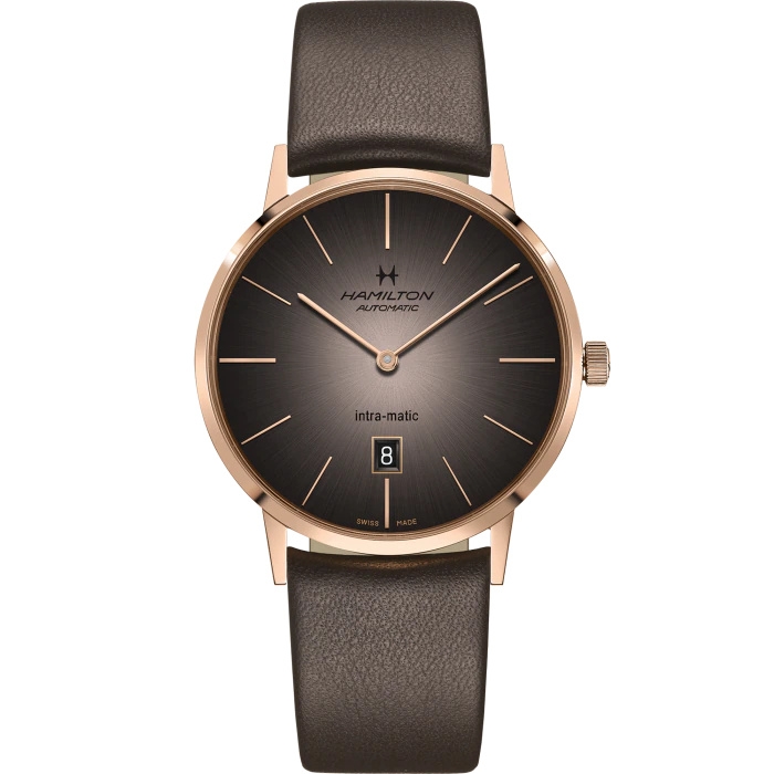 Hamilton H38745501 : Intra-Matic 42 Rose Gold / Grey