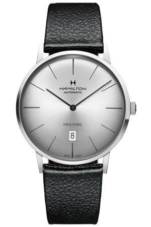Hamilton H38755751 : Intra-Matic 42 Stainless Steel / Silver / Strap