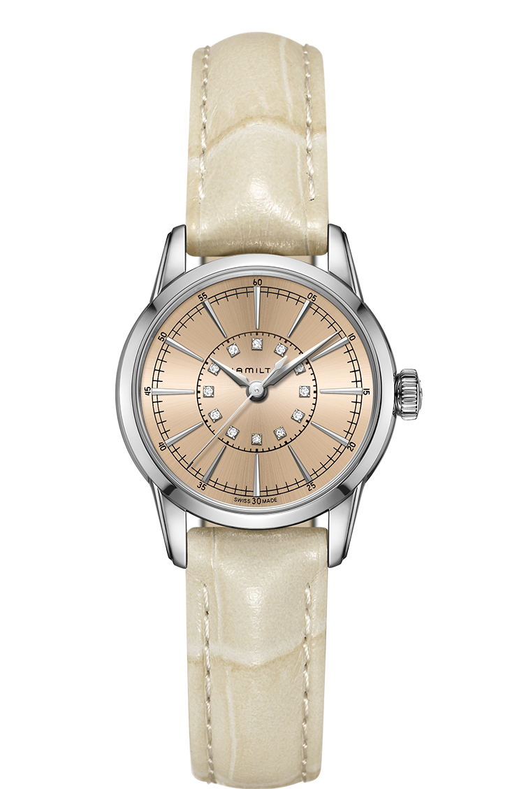 Hamilton H40311821 : Railroad Lady 28 Quartz Stainless Steel / Champagne