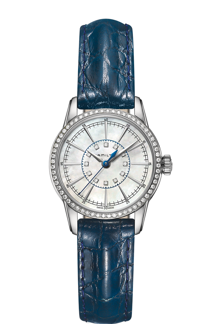 Hamilton H40391691 : Railroad Lady 28 Quartz Stainless Steel - Diamond / MOP