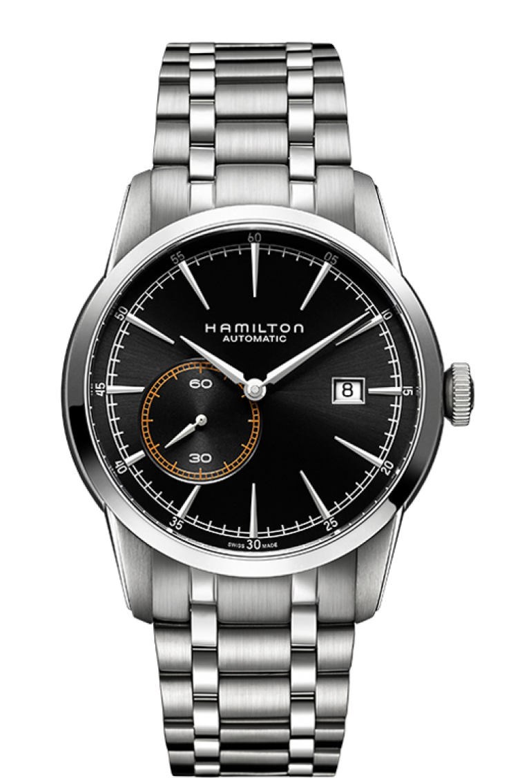 Hamilton H40515131 : Railroad 42 Small Second Auto Stainless Steel / Black / Bracelet