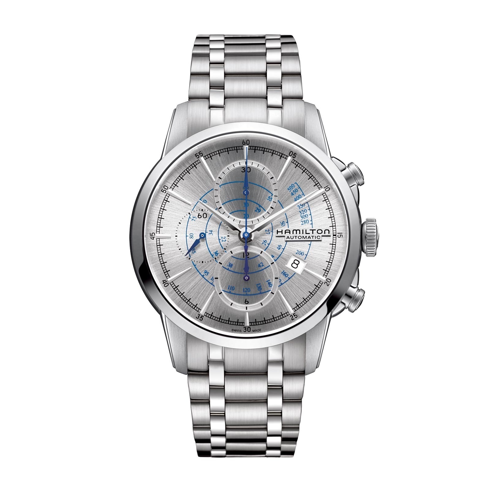 Hamilton H40656181 : Railroad 44 Chrono Stainless Steel / Silver / Bracelet