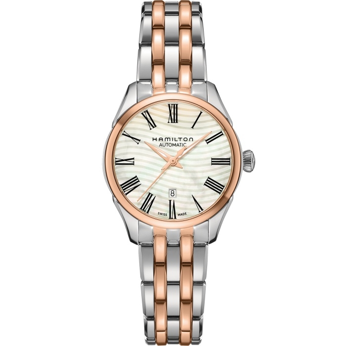 Hamilton H42225191 : Jazzmaster Lady Auto 30 Stainless Steel - Rose Gold / MOP / Bracelet
