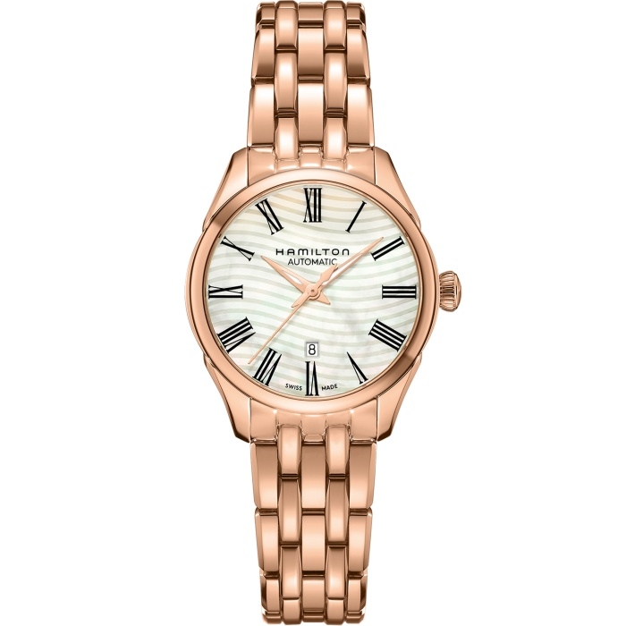 Hamilton H42245191 : Jazzmaster Lady Auto 30 Stainless Rose Gold / MOP / Bracelet