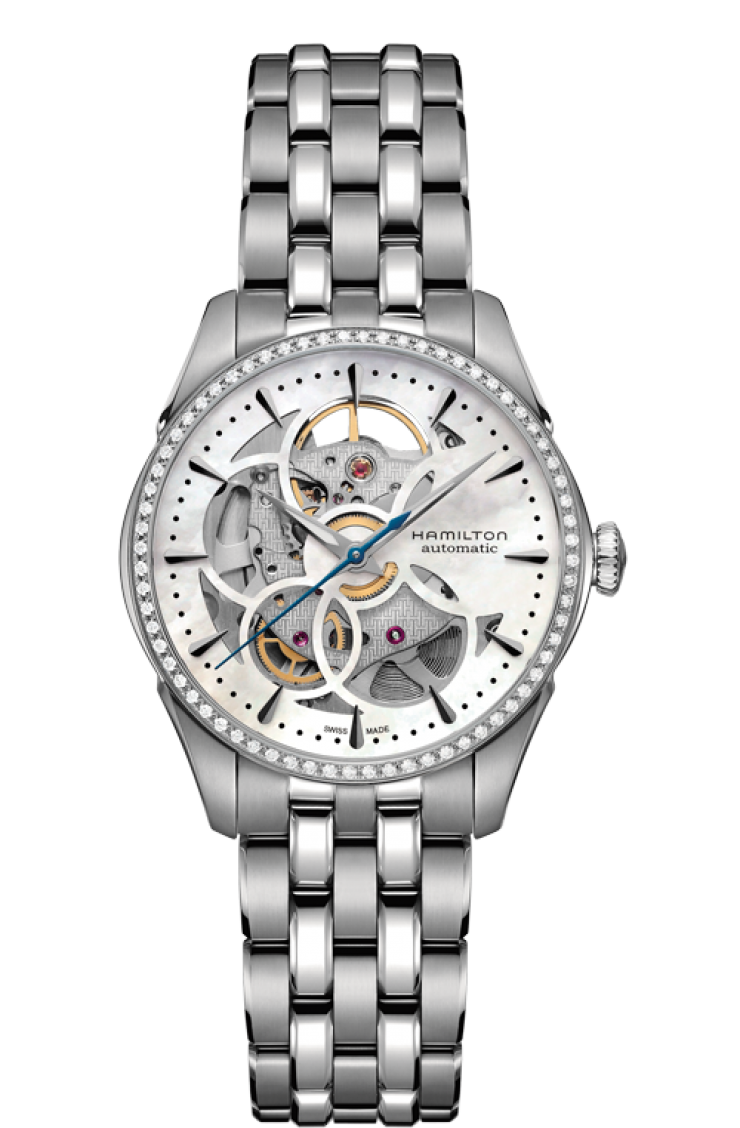 Hamilton H42405191 : Jazzmaster Skeleton Lady Auto 36 Stainless Steel - Diamond / MOP / Bracelet