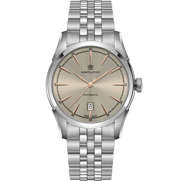 Hamilton H42415102 : Spirit Of Liberty Auto 42 Stainless Steel / Beige / Bracelet