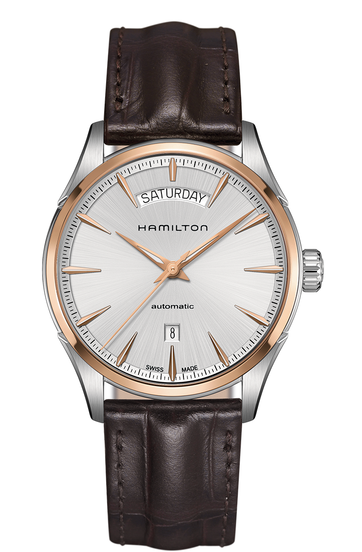Hamilton H42525551 : Jazzmaster 42 Day Date Stainless Steel - Rose Gold / Silver