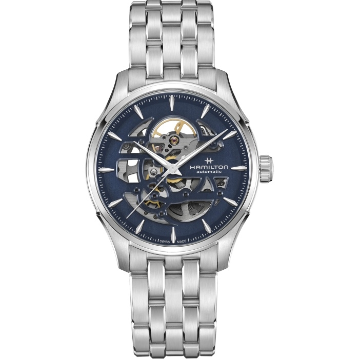 Hamilton H42535141 : Jazzmaster Skeleton Auto 40 Stainless Steel / Blue / Bracelet