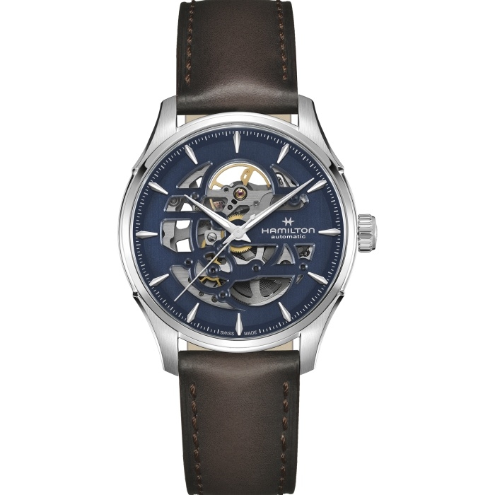 Hamilton H42535541 : Jazzmaster Skeleton Auto 40 Stainless Steel / Blue