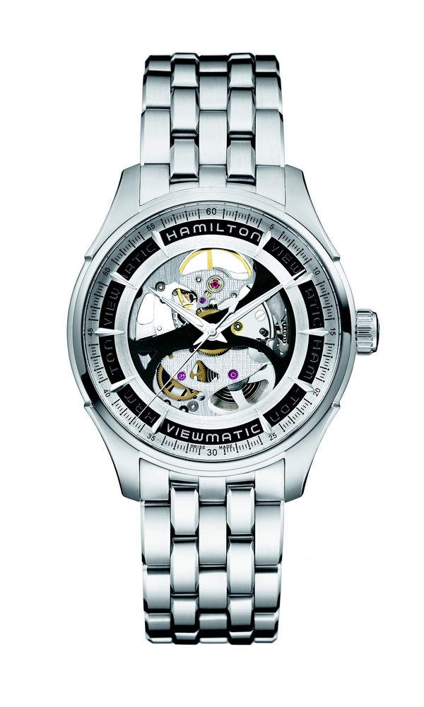 Hamilton H42555151 : Jazzmaster Viewmatic Skeleton Auto Stainless Steel / Black / Bracelet