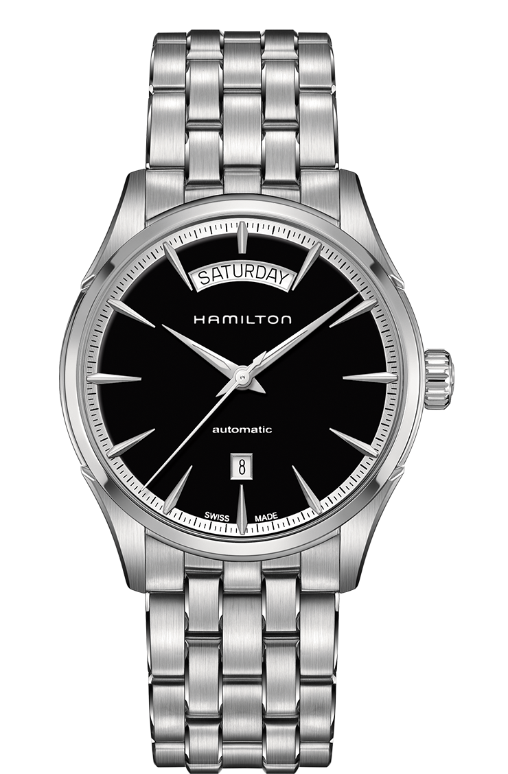 Hamilton H42565131 : Jazzmaster 42 Day Date Stainless Steel / Black / Bracelet