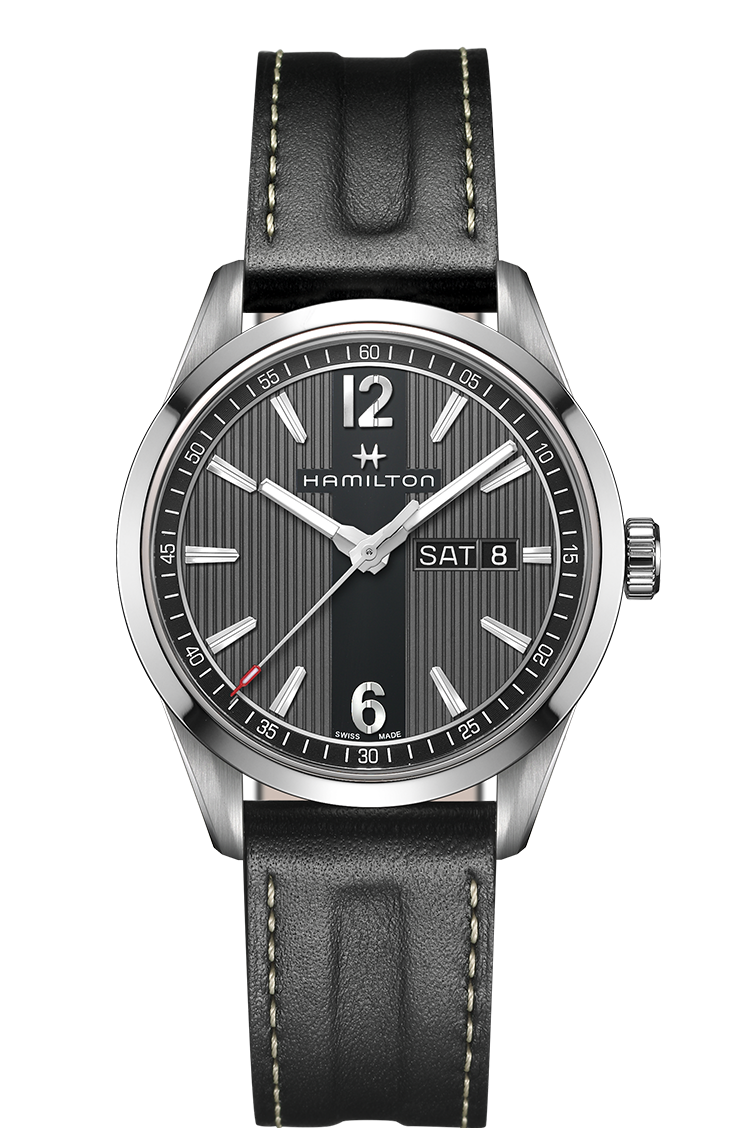 Hamilton H43311735 : Broadway Day Date Quartz Steel / Grey