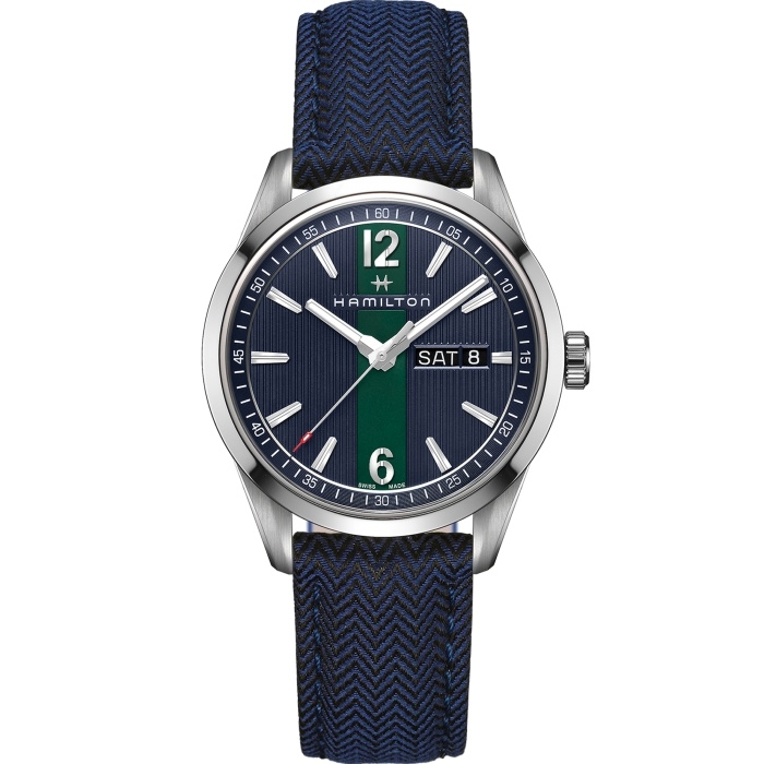 Hamilton H43311941 : Broadway Day Date Quartz Steel / Blue