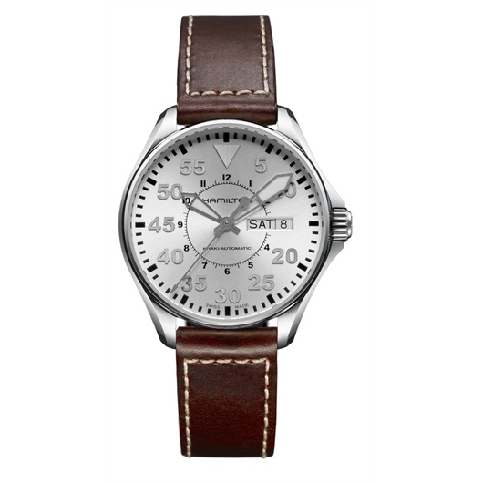 Hamilton H64425555 : Khaki Aviation Pilot Silver