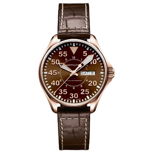 Hamilton H64445595 : Khaki Aviation Pilot PVD Gold