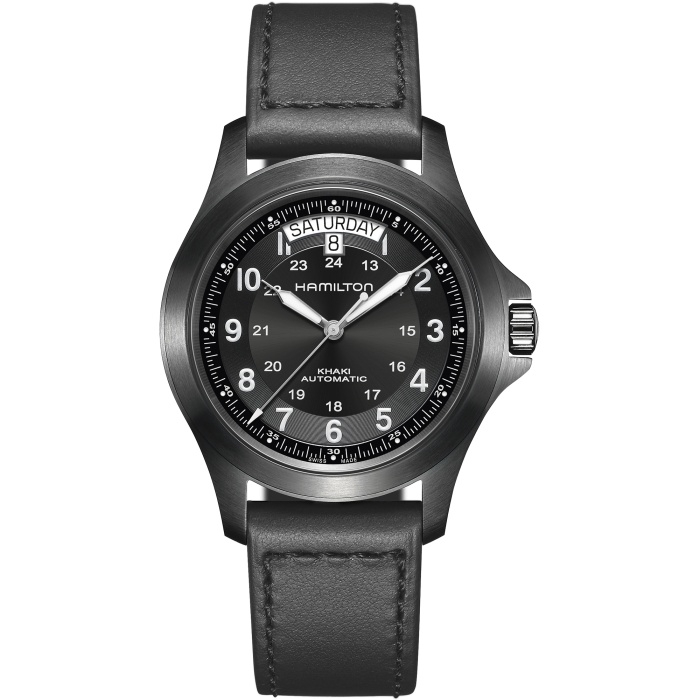 Hamilton H64465733 : Khaki Field King Auto 40 PVD / Black