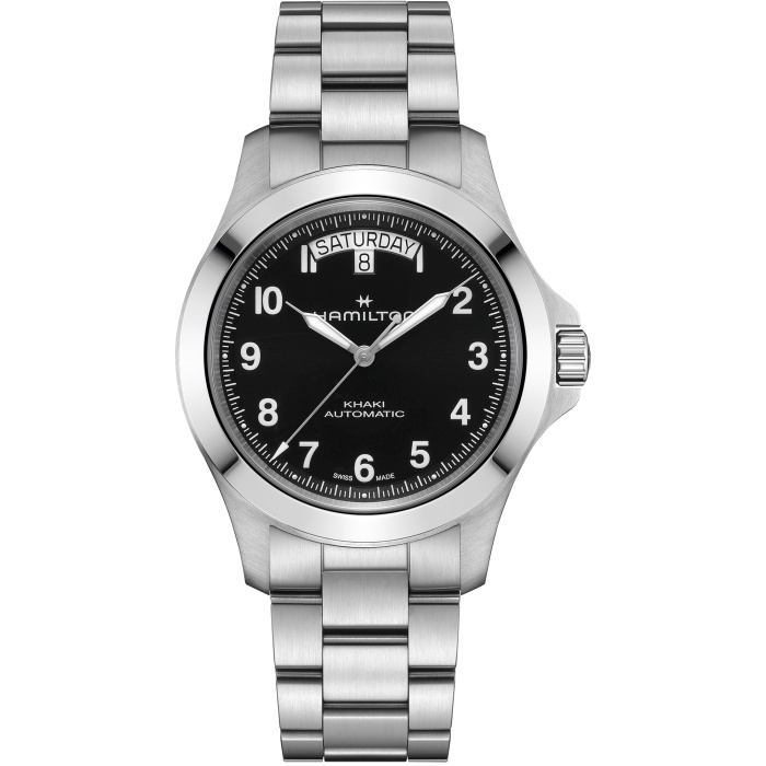 Hamilton H64475131 : Khaki Field King Day-Date 40 Stainless Steel / Black / Bracelet