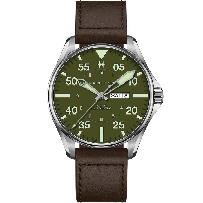 Hamilton H64735561 : Khaki Aviation Pilot Schott NYC - Limited Edition