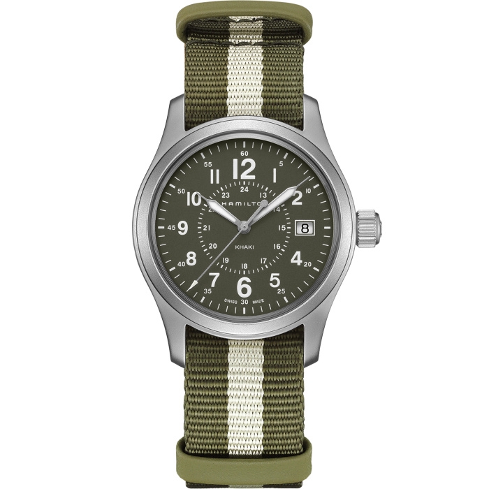 Hamilton H68201063 : Khaki Field Quartz 38 Stainless Steel / Green / NATO