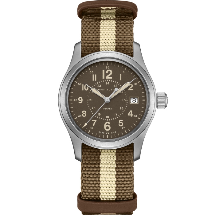 Hamilton H68201093 : Khaki Field Quartz 38 Stainless Steel / Brown / NATO