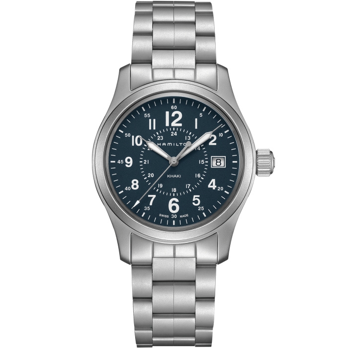 Hamilton H68201143 : Khaki Field Quartz 38 Stainless Steel / Blue / Bracelet