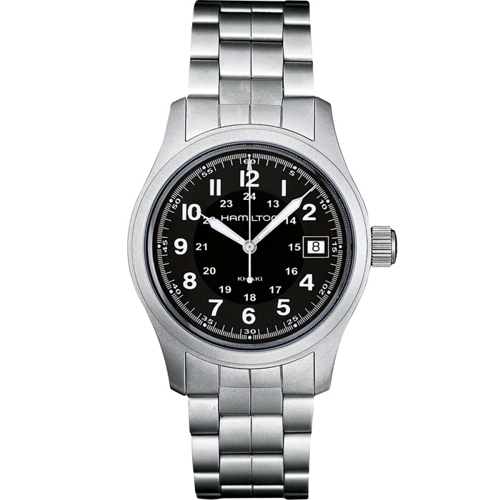 Hamilton H68411133 : Khaki Field Quartz 38 Stainless Steel / Black / Bracelet