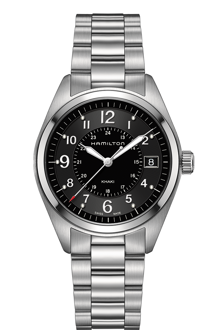 Hamilton H68551933 : Khaki Field Quartz Steel / Black / Bracelet