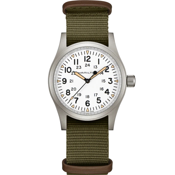 Hamilton H69439411 : Khaki Field Mechanical 38 White