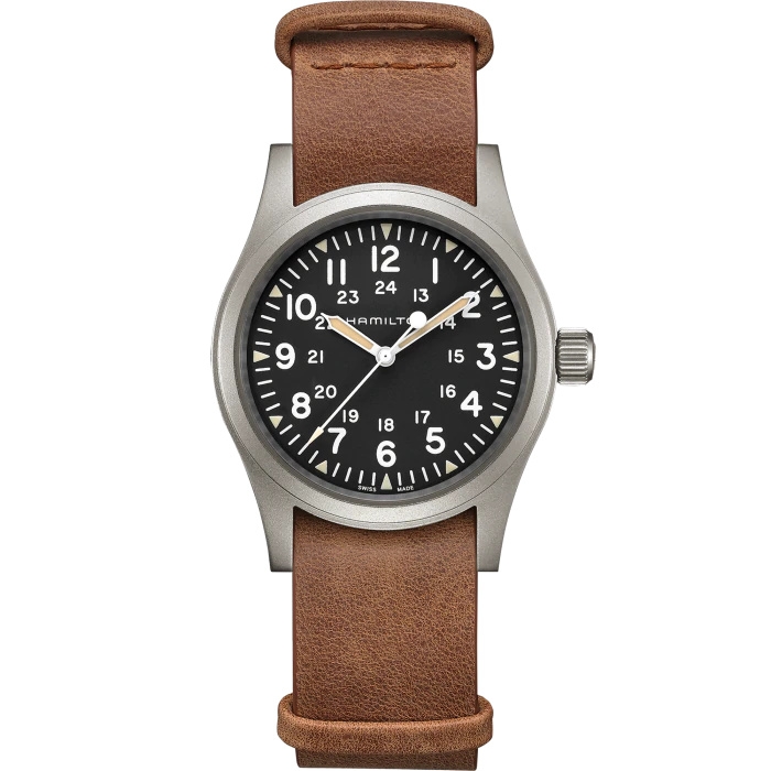 Hamilton H69439531 : Khaki Field Mechanical 38 Black