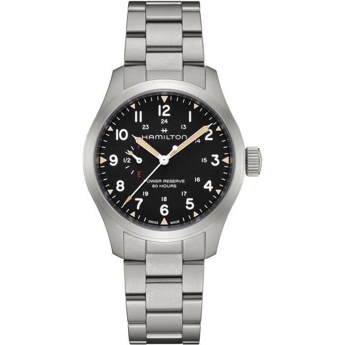 Hamilton H69509130 : Khaki Field Mechanical Power Reserve Stainless Steel / Black / Bracelet