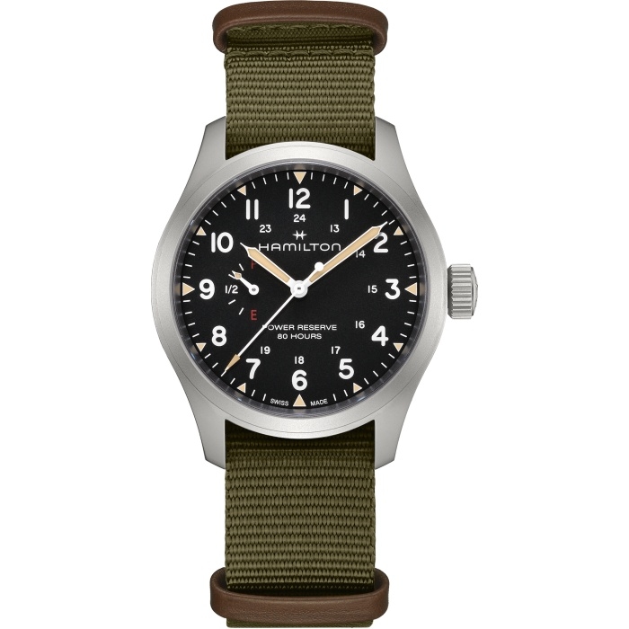 Hamilton H69509930 : Khaki Field Mechanical Power Reserve Stainless Steel / Black