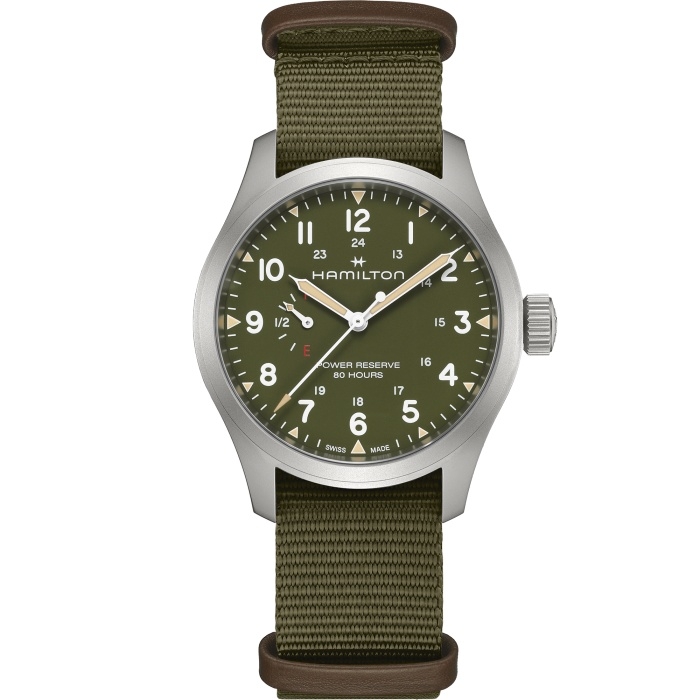 Hamilton H69509960 : Khaki Field Mechanical Power Reserve Stainless Steel / Green