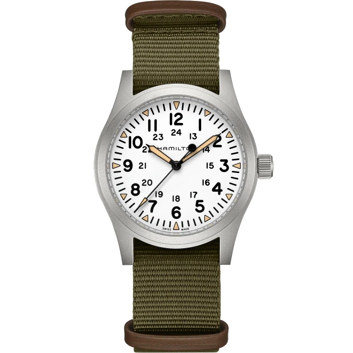 Hamilton H69529913 : Khaki Field Mechanical 42 White / Bracelet