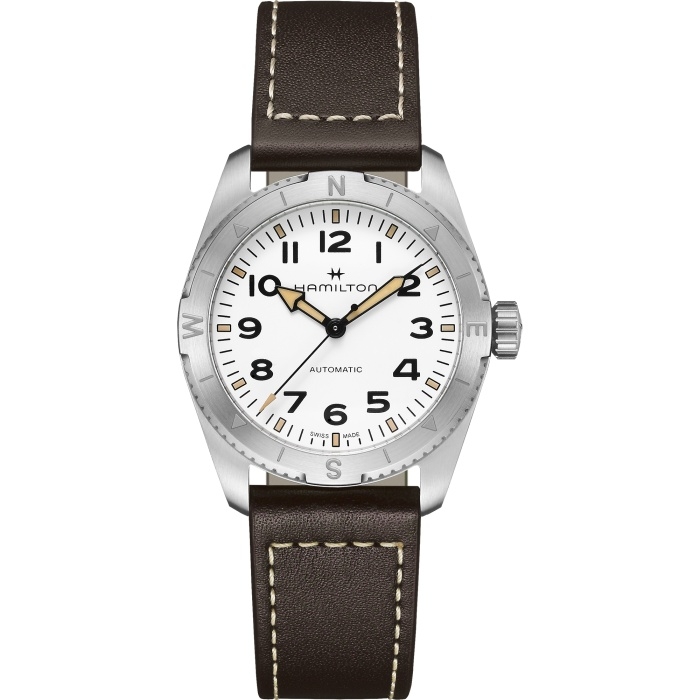 Hamilton H70225510 : Khaki Field Expedition 37 Stainless Steel / White