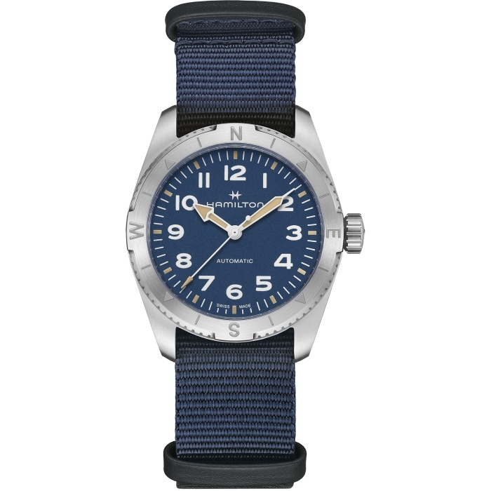 Hamilton H70225940 : Khaki Field Expedition 37 Stainless Steel / Blue / NATO