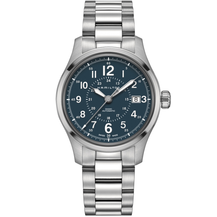 Hamilton H70305143 : Khaki Field Auto 40 Stainless Steel / Blue / Bracelet