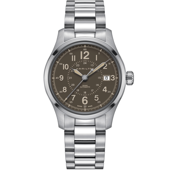 Hamilton H70305193 : Khaki Field Auto 40 Stainless Steel / Brown / Bracelet