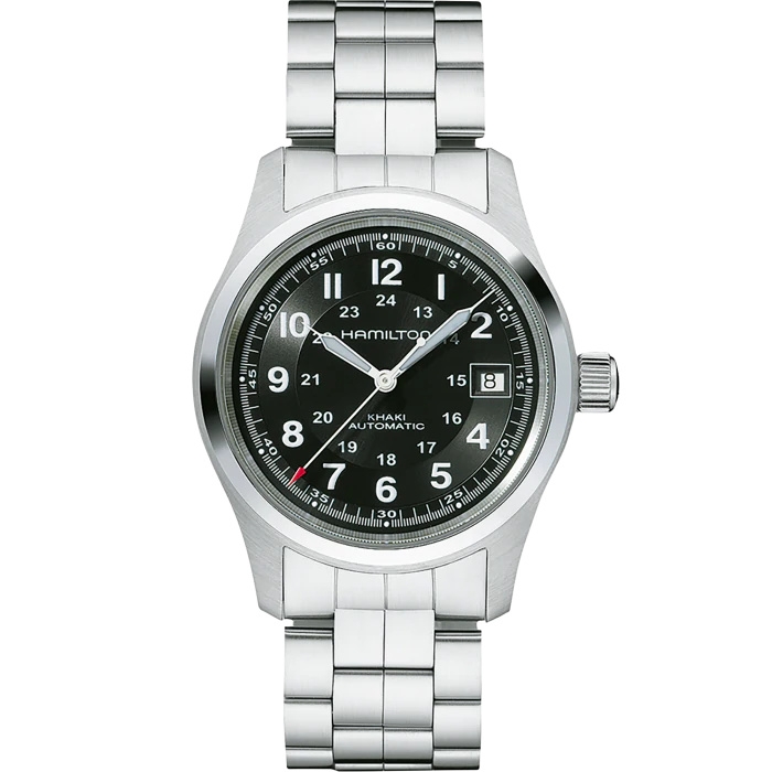 Hamilton H70455133 : Khaki Field Automatic 38 Stainless Steel / Black / Bracelet